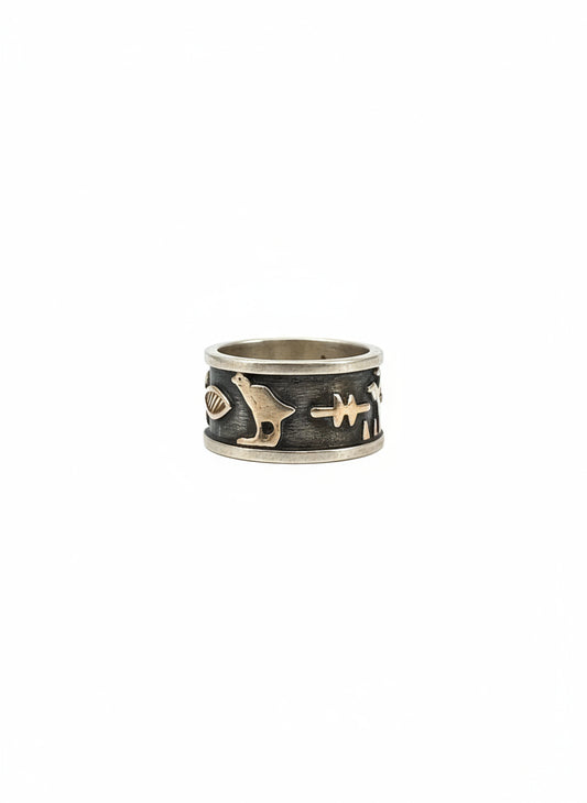 Carotuche Ring (Silver & 14Karat Golden)