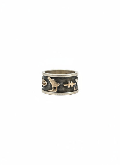 Carotuche Ring (Silver & 14Karat Golden)